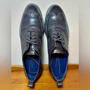 Cole Haan Wingtip Oxfords Grand 360 Mens 9.5 Black Timeless Classic Shoes